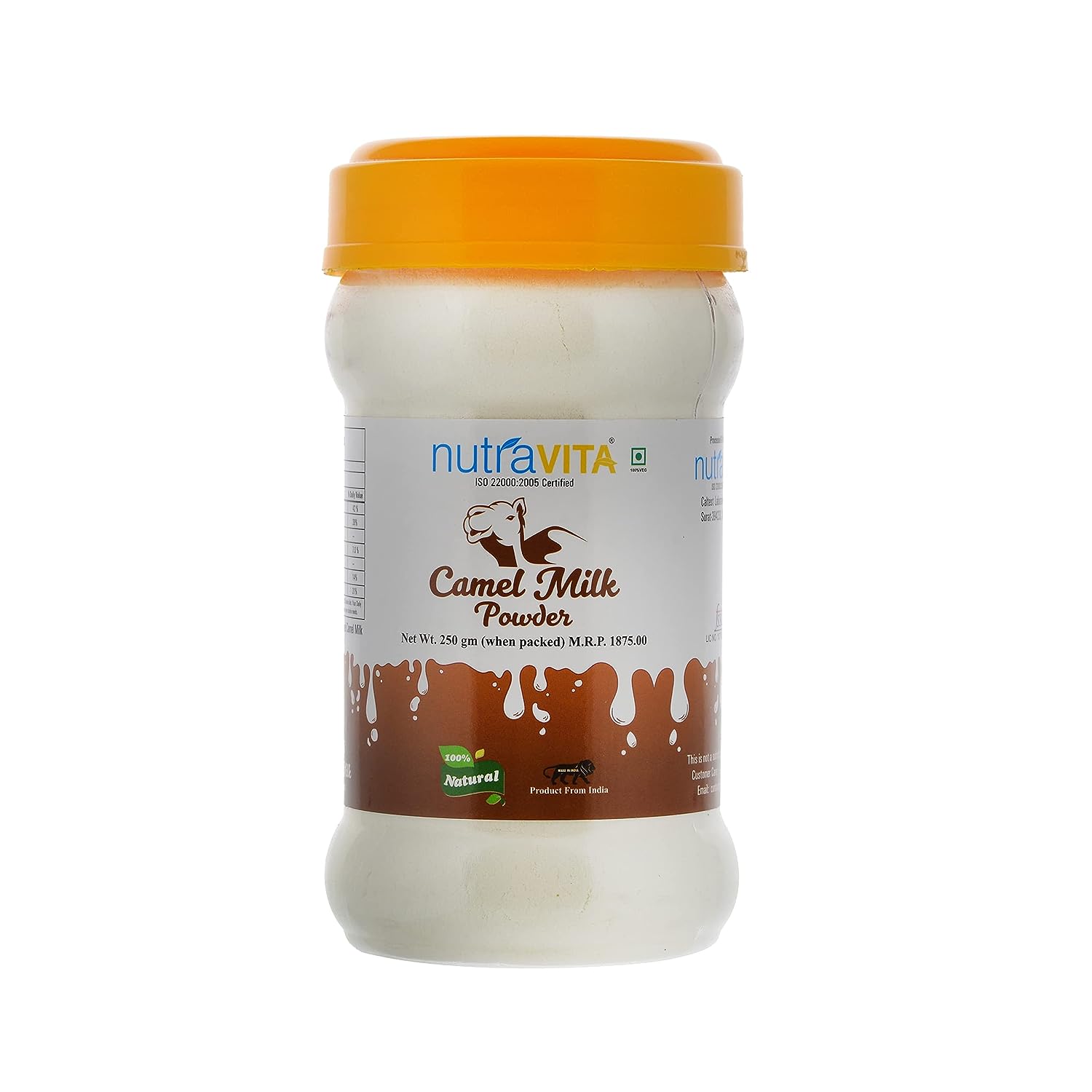 251227212018419_1 Nutra Vita Camel Milk Powder 200 G (Freeze Dried,Gluten Free, No Additives, No Preservatives) - Image 1
